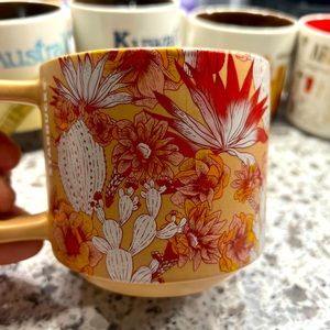 Starbucks orange floral